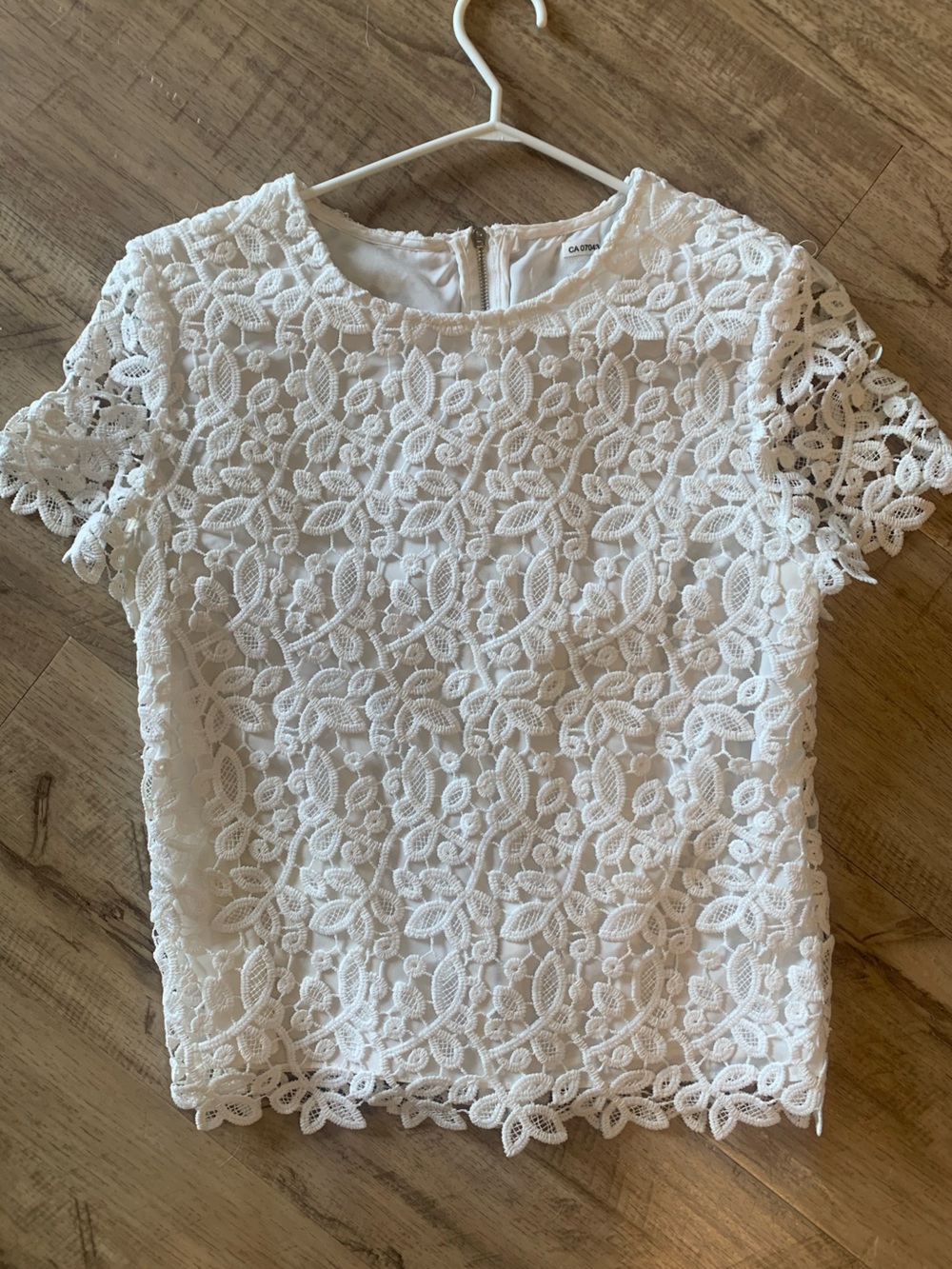 White Floral Lace Blouse